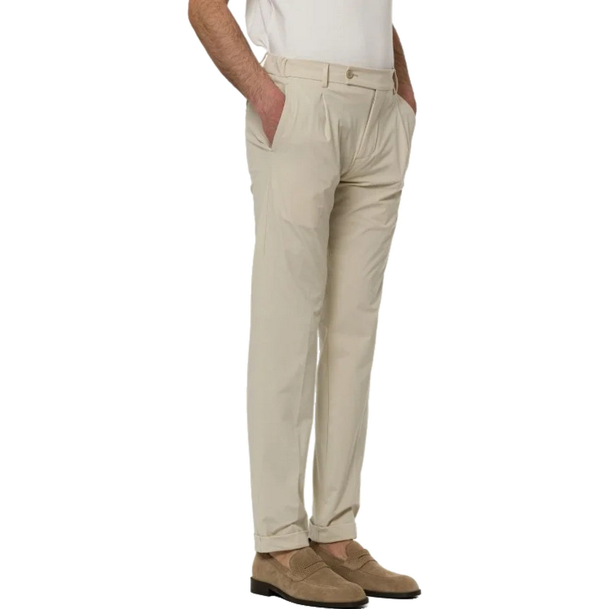 Pantaloni Uomo Berwich - Pantalone morello elix - Beige-Gianni Foti