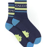 Calze Uomo Gallo - Calza Corta Uomo Spugna Con Righe - Blu