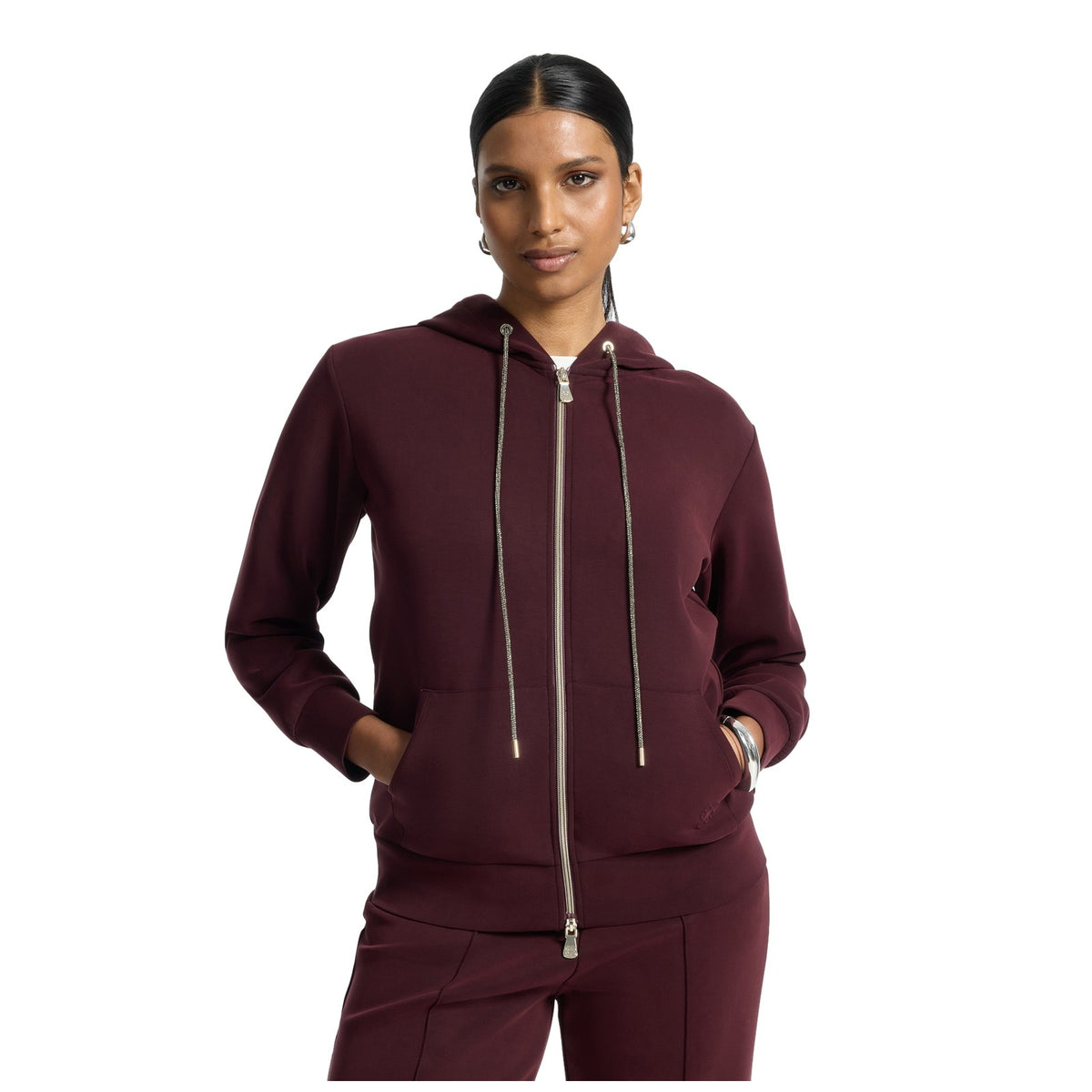 Felpe senza cappuccio Donna Elena Mirò - Felpa G808Z0 - Bordeaux