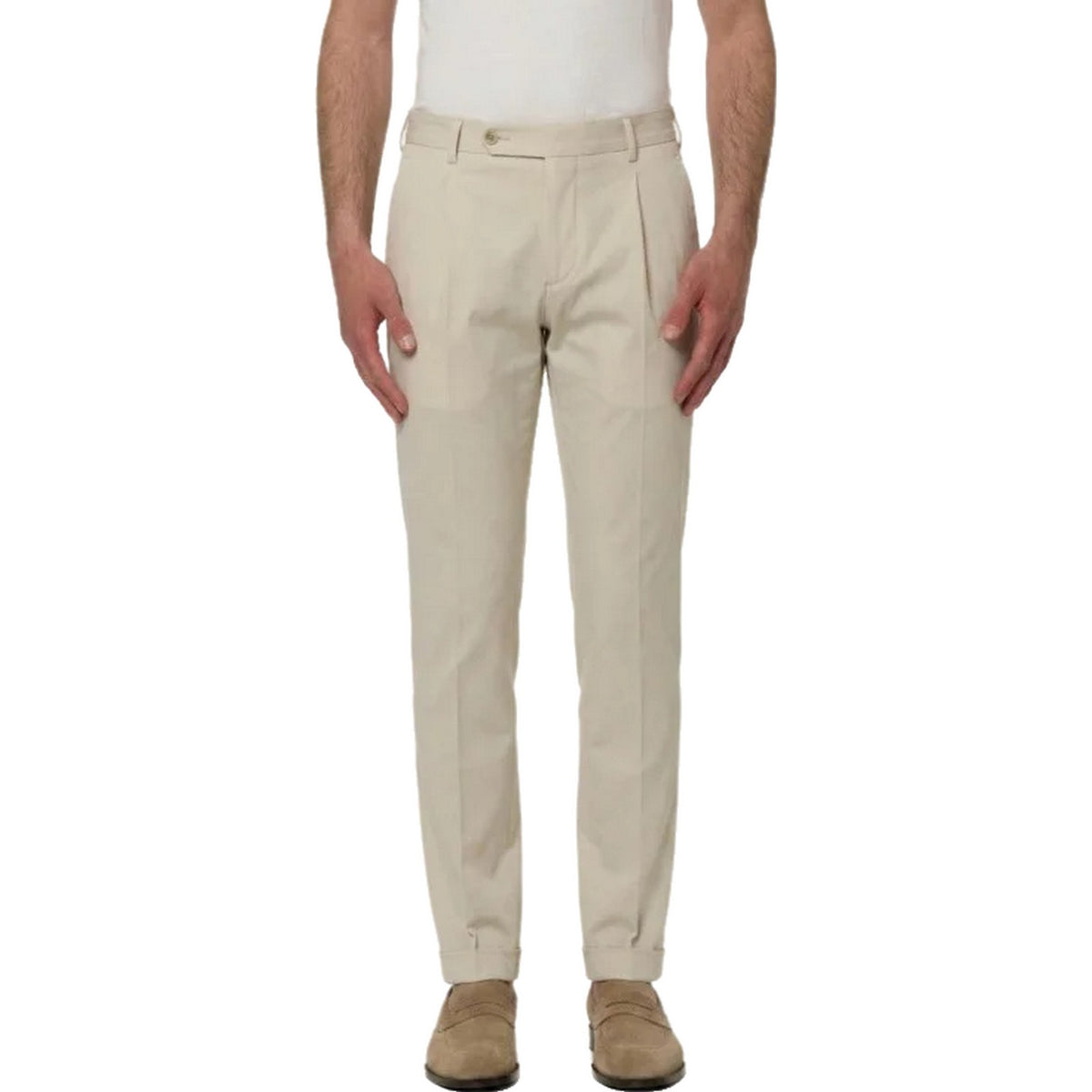 Pantaloni Uomo Berwich - Pantalone morello elix - Beige-Gianni Foti