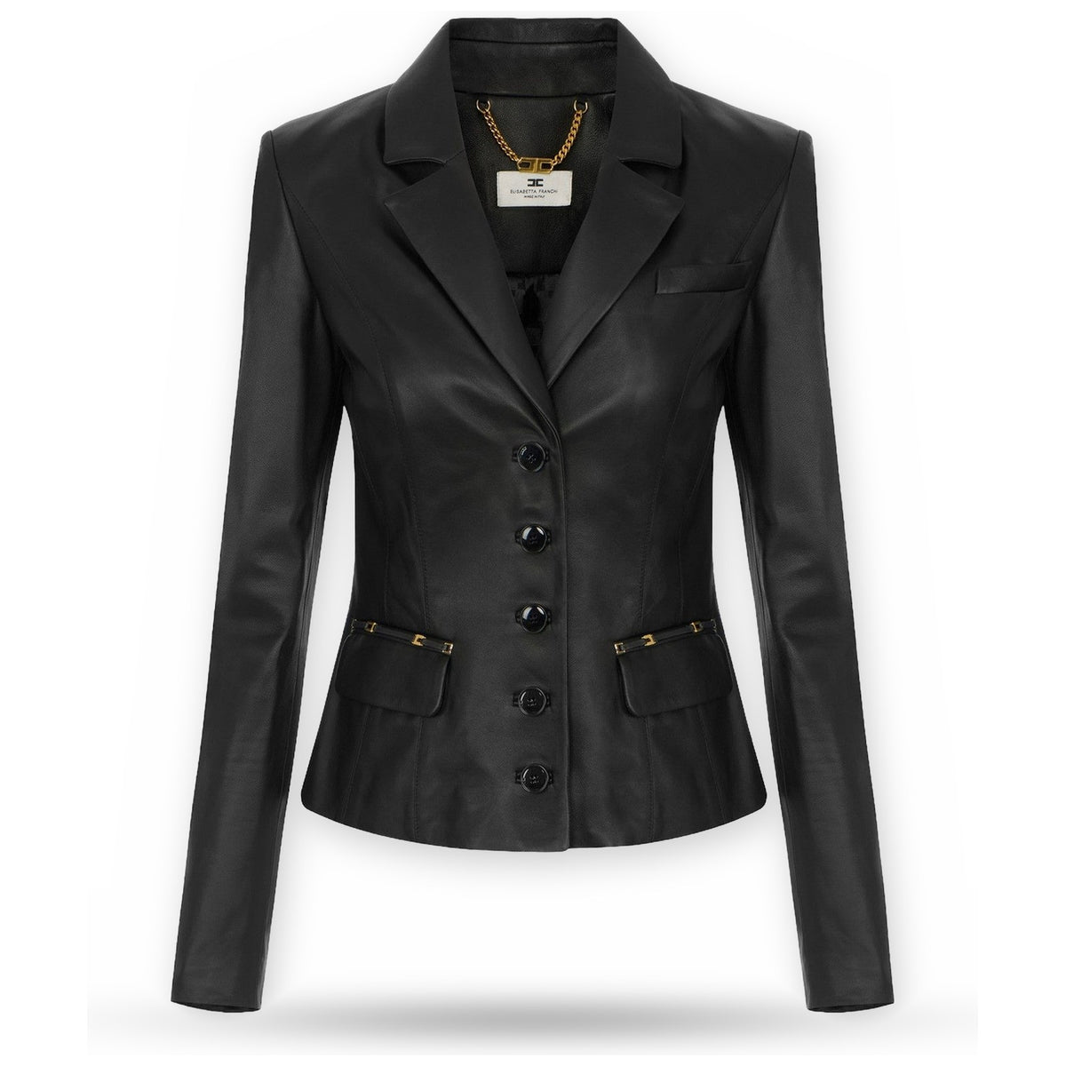 Giacche Donna Elisabetta Franchi - Giacca di pelle GD07G66E2 - Nero