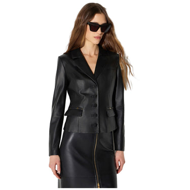 Giacche Donna Elisabetta Franchi - Giacca di pelle GD07G66E2 - Nero