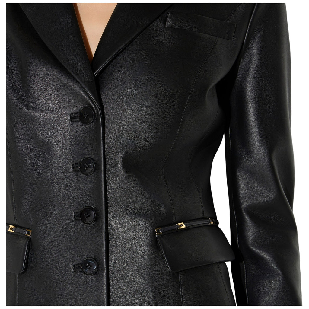 Giacche Donna Elisabetta Franchi - Giacca di pelle GD07G66E2 - Nero