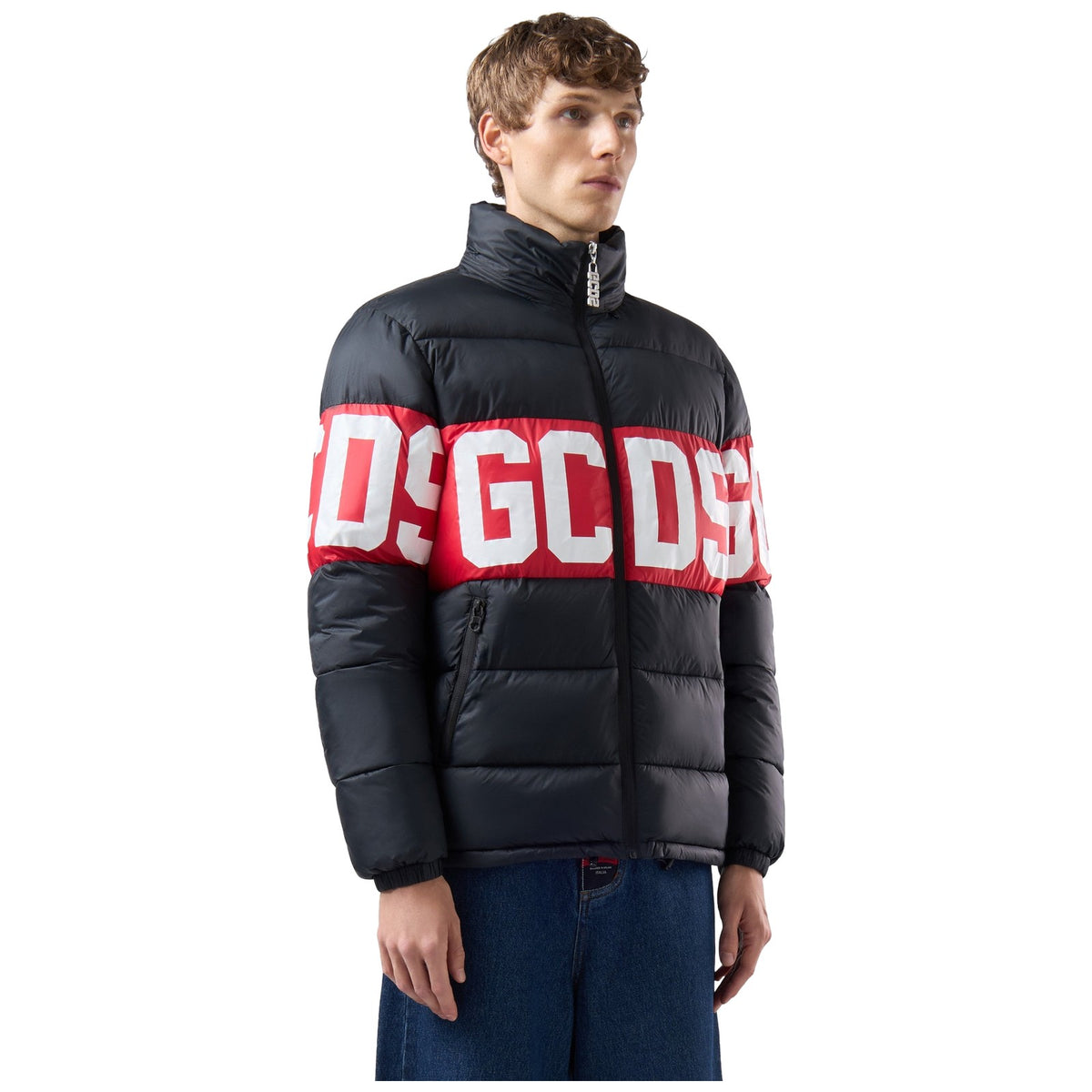 Giubbotti Uomo Gcds - Band Logo Puff Jacket - Nero