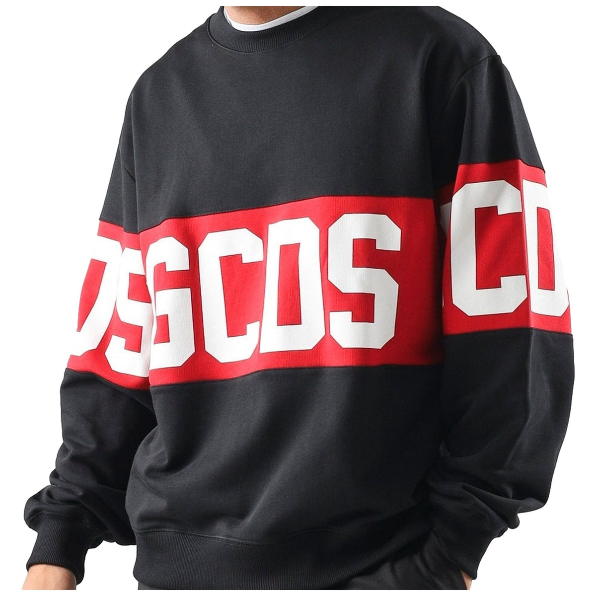 Felpe senza cappuccio Uomo Gcds - Band Logo Crewneck - Nero