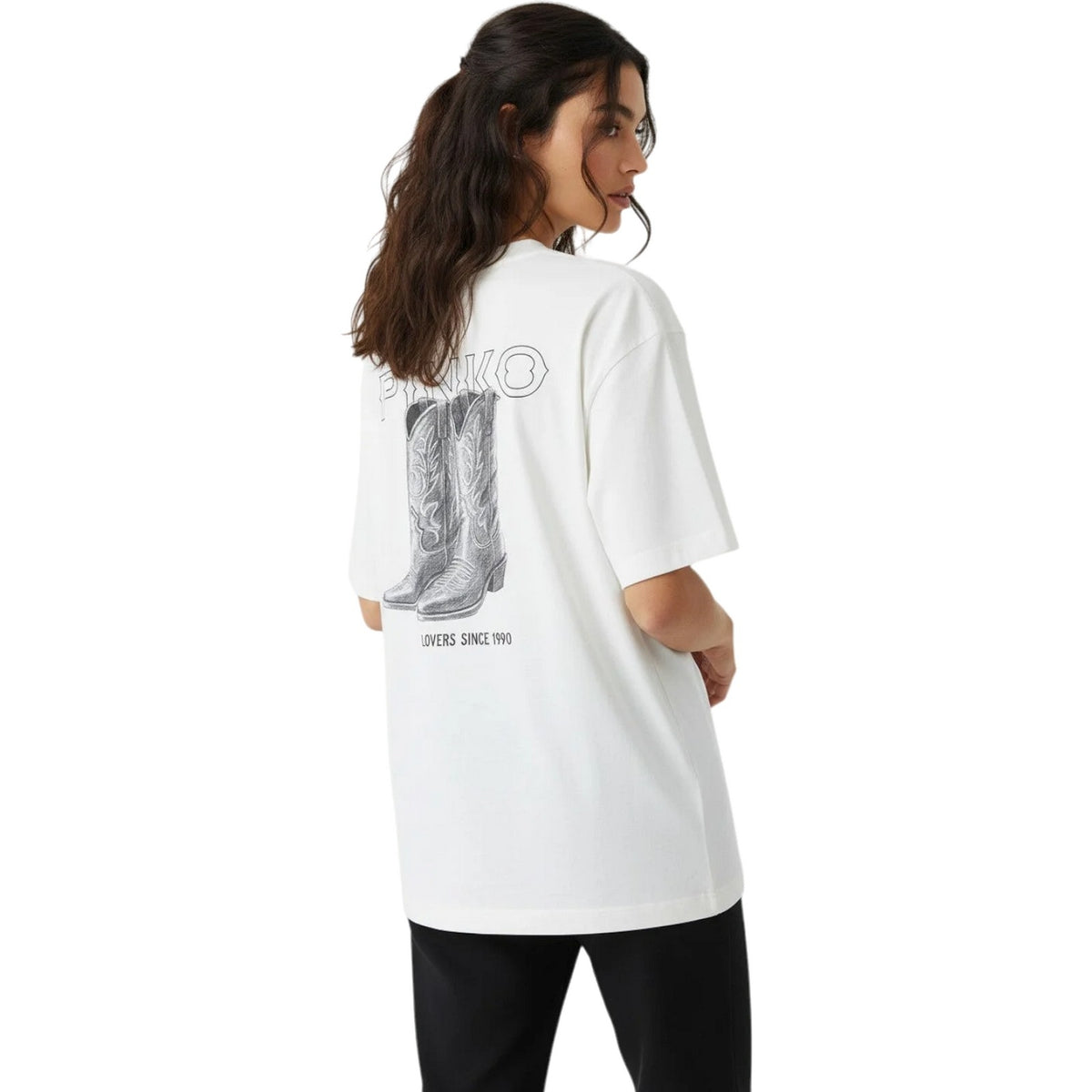 T-shirt Donna Pinko - Carmagnola T-Shirt Jersey Vint - Bianco