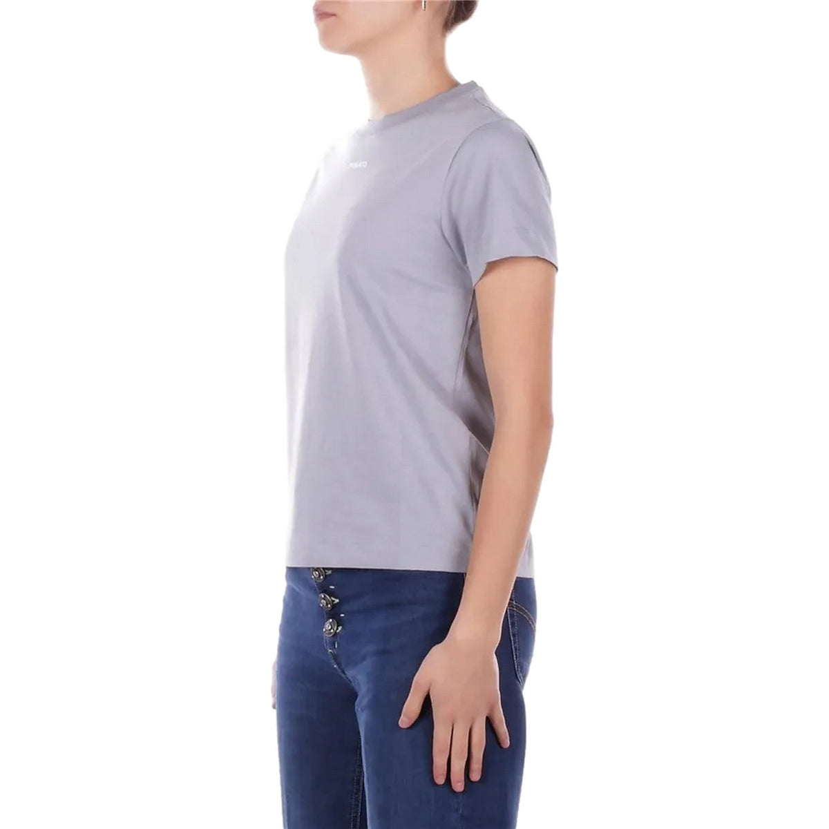 T-shirt Donna Pinko - Basico T-Shirt Jersey Logo Sta - Azzurro