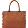 Borse a spalla Donna Pinko - Beach Shopper Canvas - Beige di Pinko su Gianni Foti