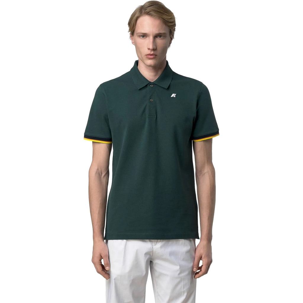 Polo Uomo K-Way - Vincent Pique - Verde-Gianni Foti