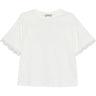 T-shirt Donna Twinset - T-Shirt In Jersey Con Macrame' - Bianco