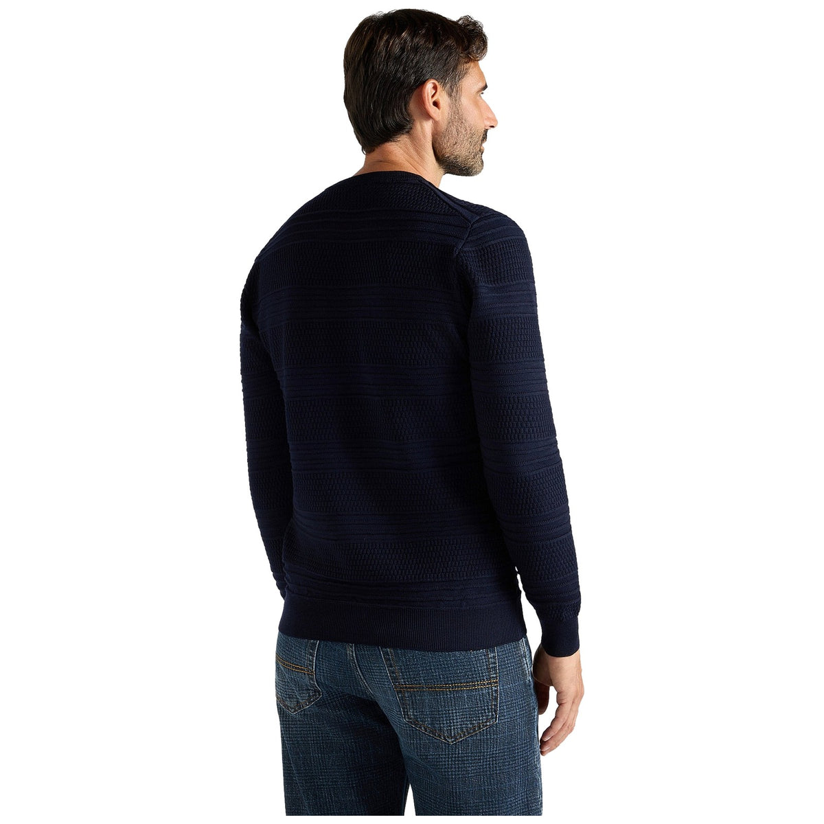 Maglioni Uomo Harmont & Blaine - Paricollo 3D Unito + Stampa HRR962030277 - Blu Navy