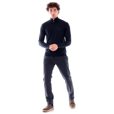 Maglioni Uomo Harmont & Blaine - Half Zip Basic 3D HRR975030788 - Blu Navy