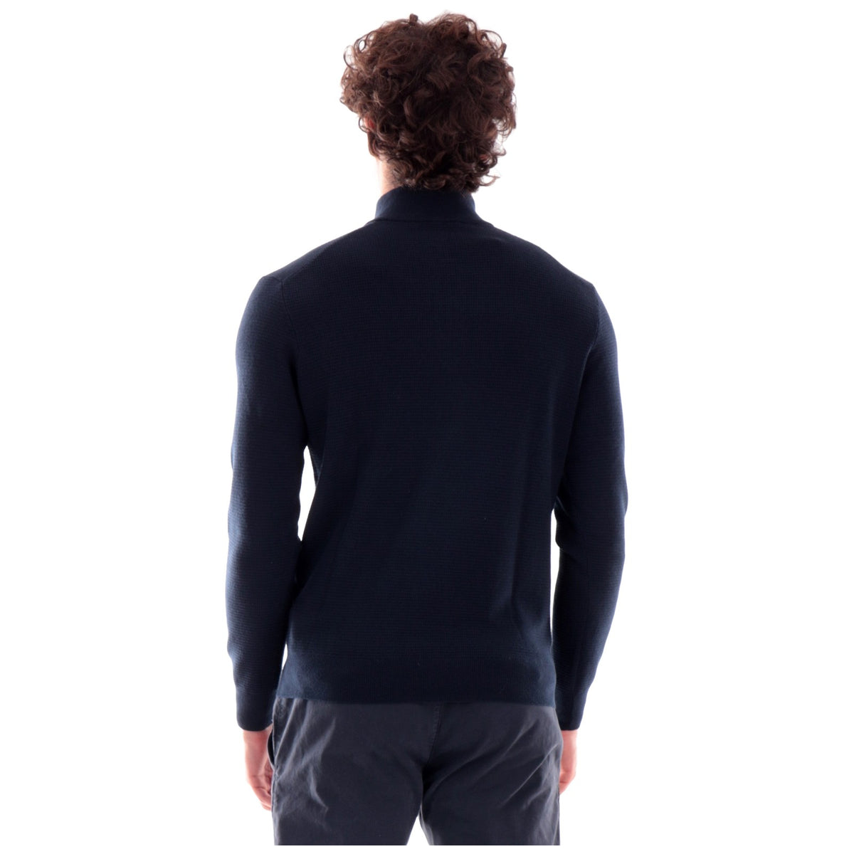 Maglioni Uomo Harmont & Blaine - Half Zip Basic 3D HRR975030788 - Blu Navy