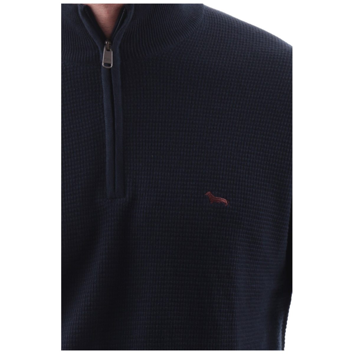 Maglioni Uomo Harmont & Blaine - Half Zip Basic 3D HRR975030788 - Blu Navy