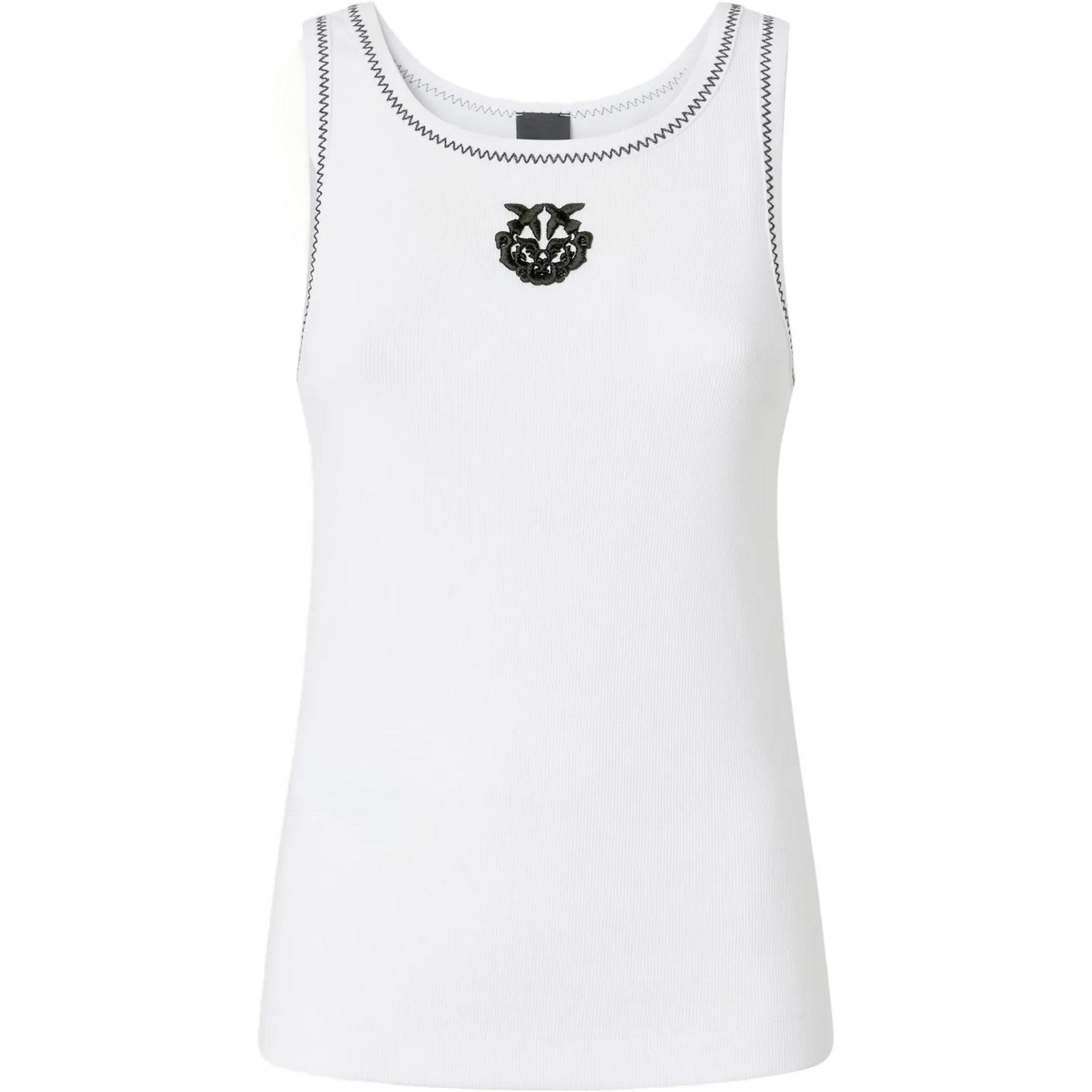 Canotte e top Donna Pinko - Bitetto Canotta Costina Logo T - Bianco