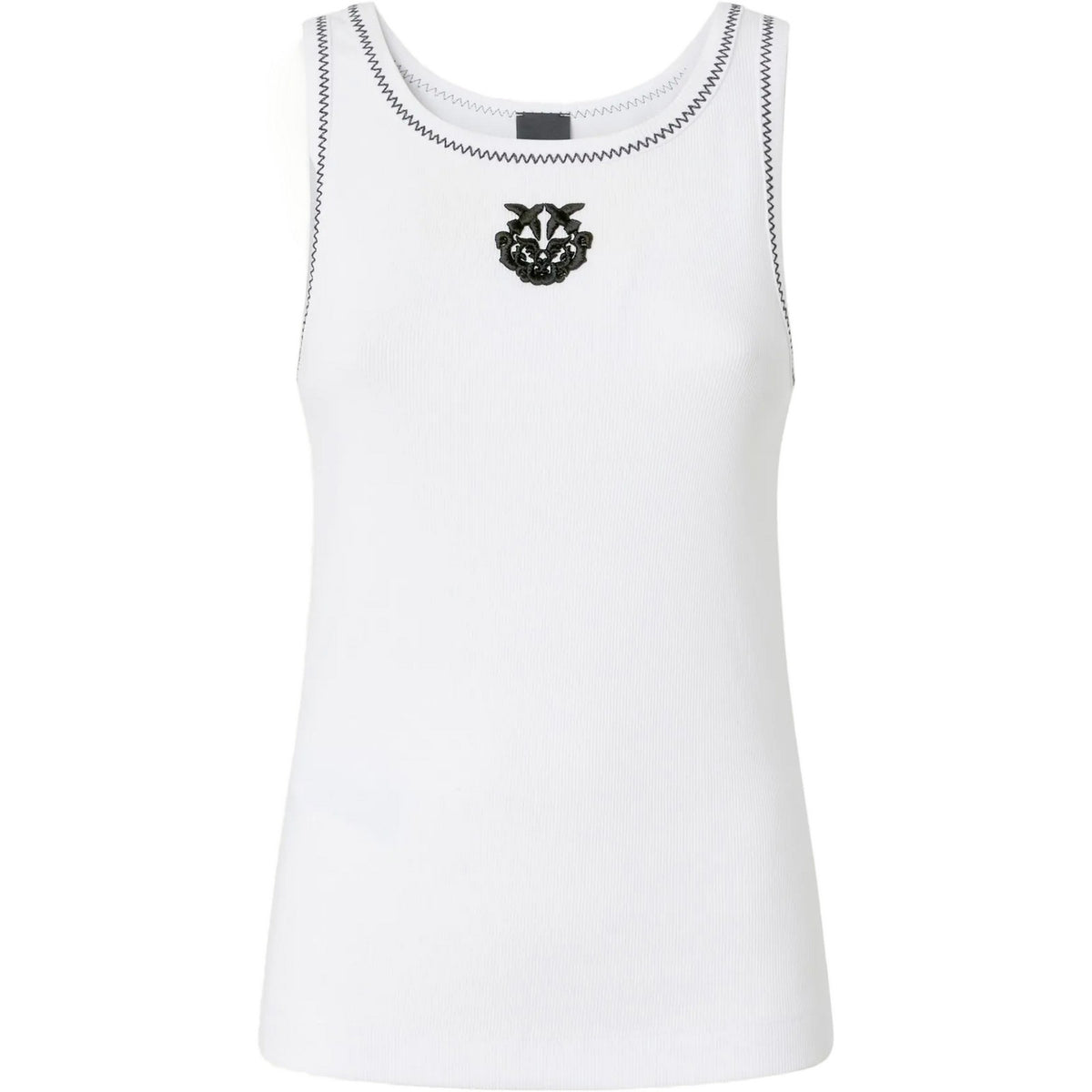 Canotte e top Donna Pinko - Bitetto Canotta Costina Logo T - Bianco