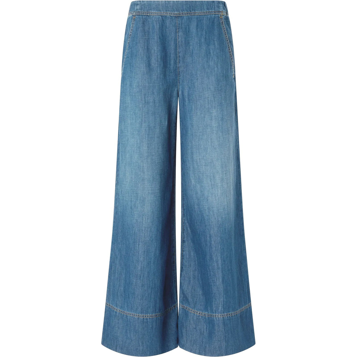 Pantaloni Donna Pinko - Spiaggia Pantalone Light Denim - Blu