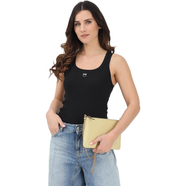 Canotte e top Donna Pinko - Calcolatore Canottiera Costina - Nero
