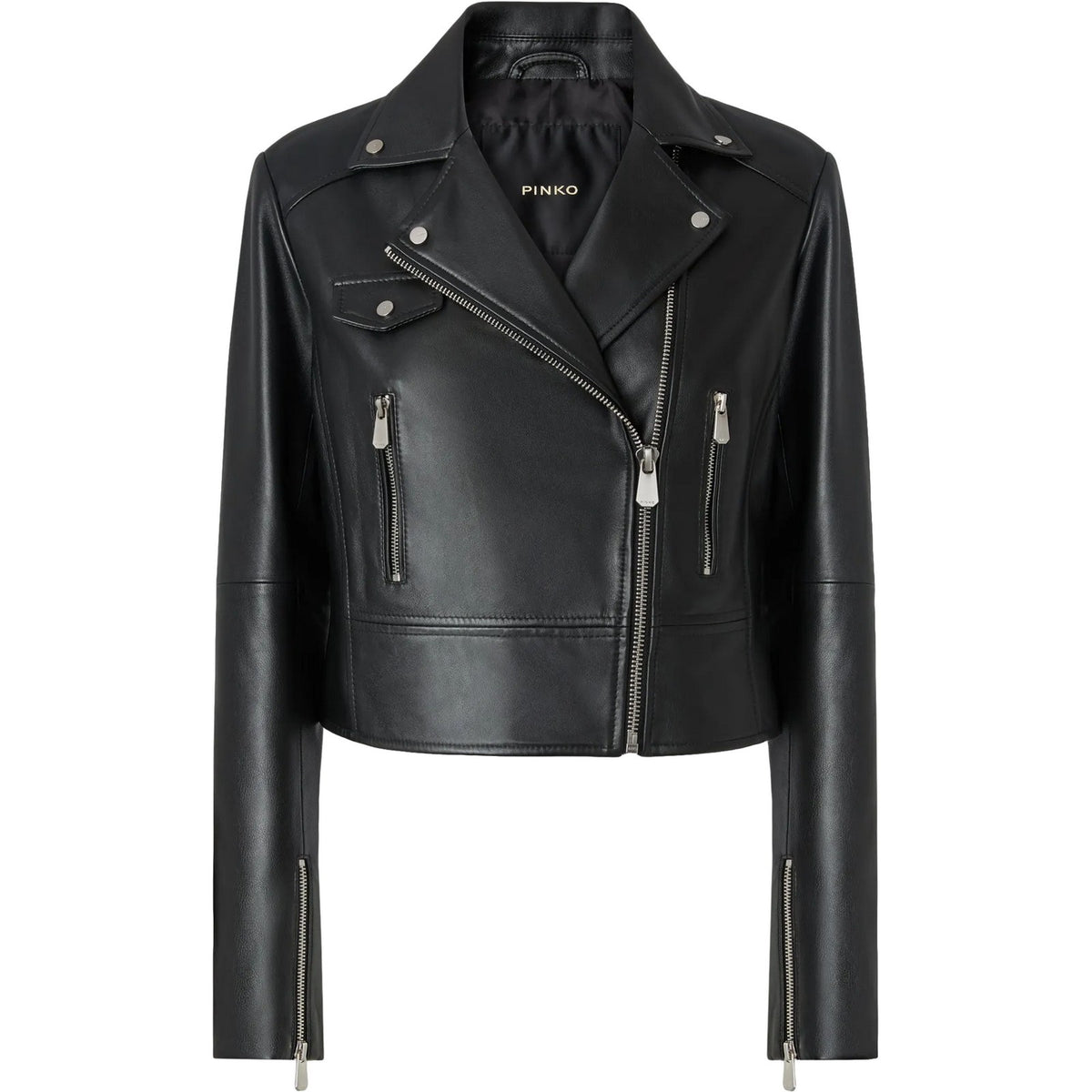 Giubbotti Donna Pinko - New Sensibile Chiodo Nappa - Nero