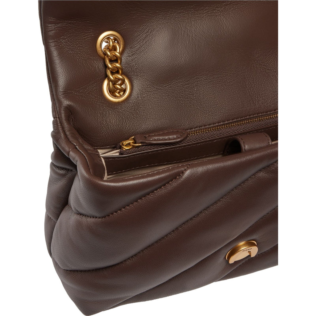 Borse a spalla Donna Pinko - Love Classic Puff Cl Sheep Nap - Marrone