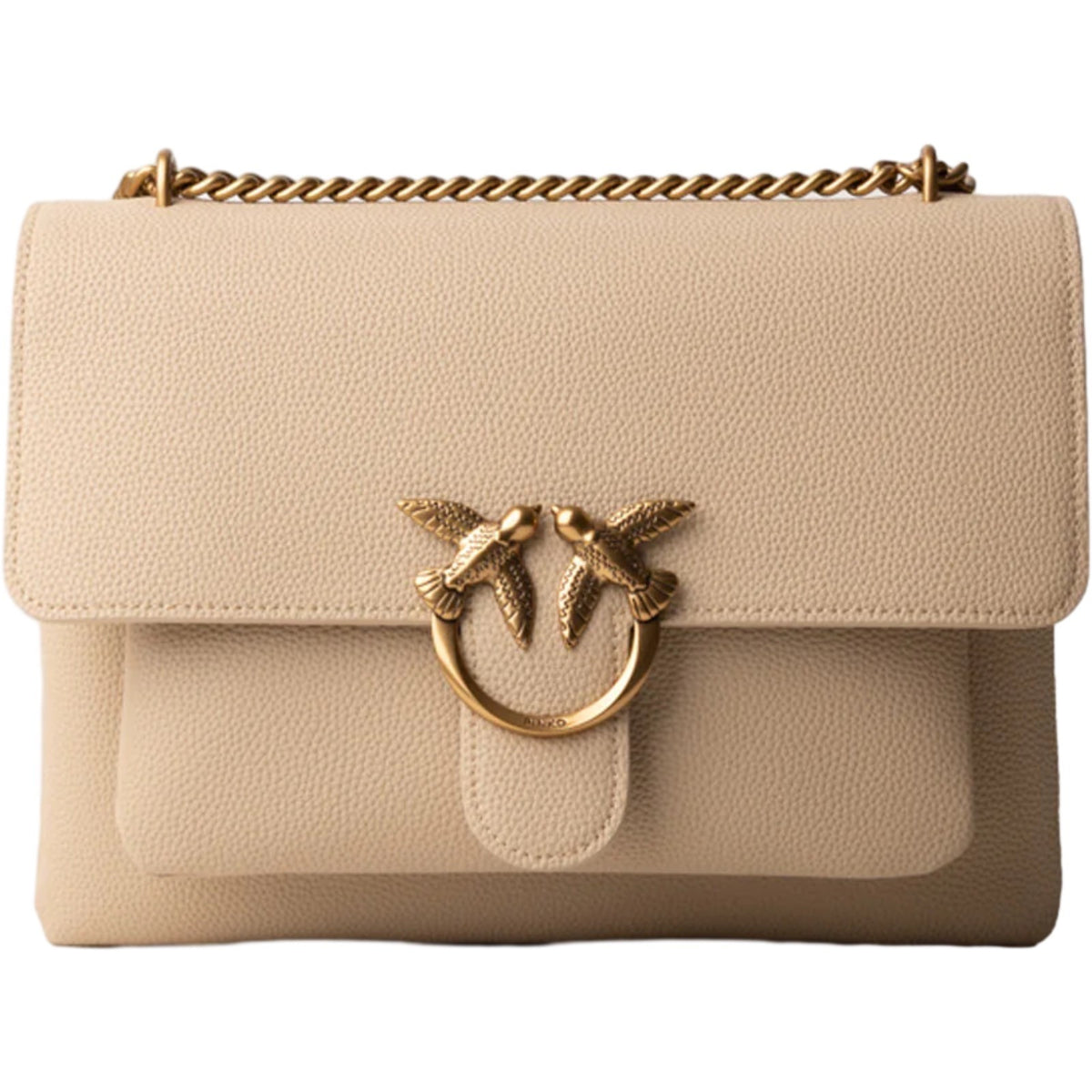 Borse a mano Donna Pinko - Love One Soft Big Pelle Bottal - Beige