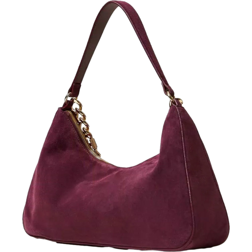 Borse a mano Donna Twinset - Tracolla Grande In Camoscio/Manico In Catena Logo - Bordeaux