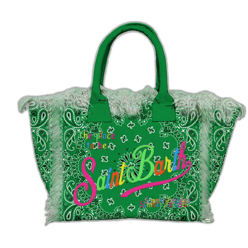 Damskie torby na ramię Mc2 Saint Barth - damska torba płócienna - zielona