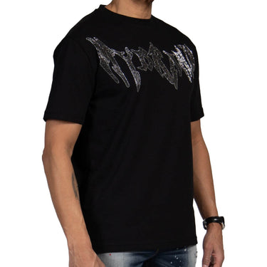T-shirt Uomo My Brand - Winged Emblem Sparkle Tee Black - Nero di My Brand su Gianni Foti