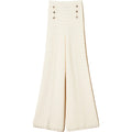 Pantaloni Donna Twinset - Pantalone In Maglia Bordi Crochet - Beige