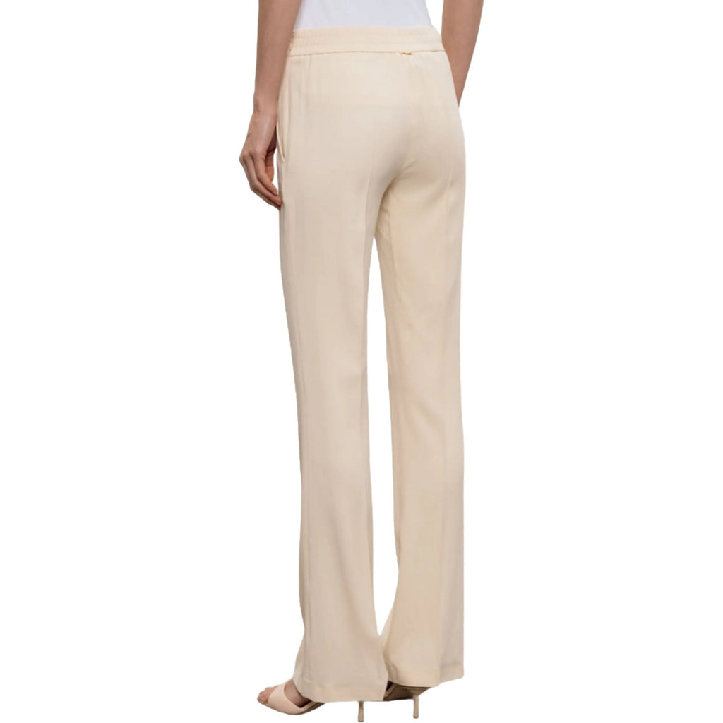Pantaloni Donna Twinset - Pantalone Flare Con Elastico In Vita - Beige