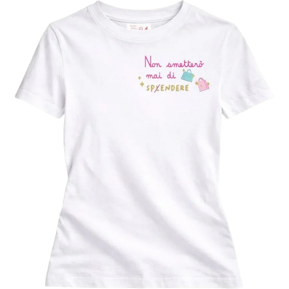 T-shirt Donna Mc2 Saint Barth - Cotton Crew Neck T-Shirt - Bianco