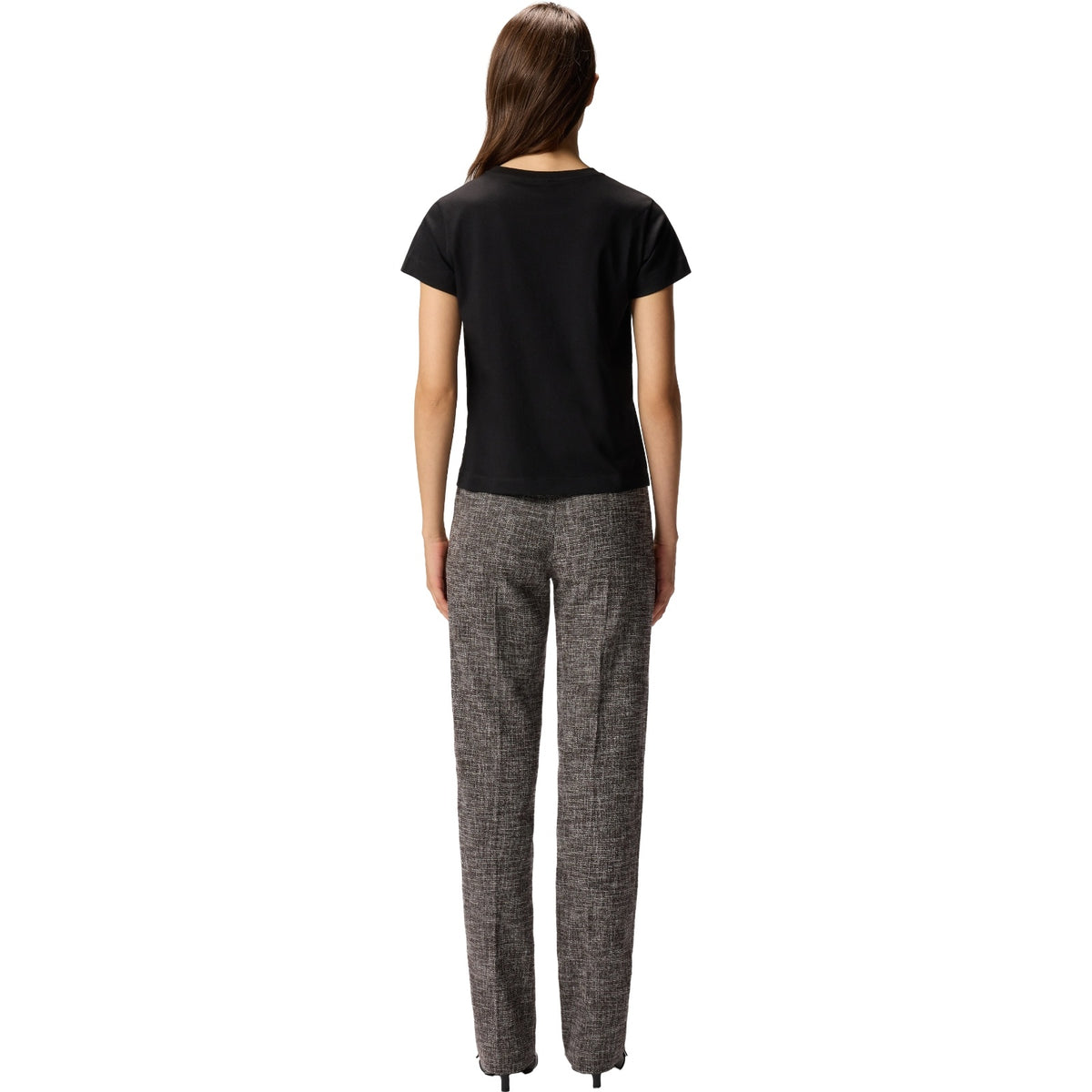 T-shirt Donna Pinko - Basico T-Shirt Jersey Logo Pin - Nero