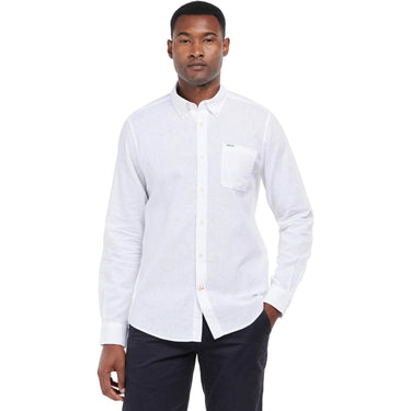 Camicie casual Uomo Barbour - Nelson Tailored Shirt - Bianco