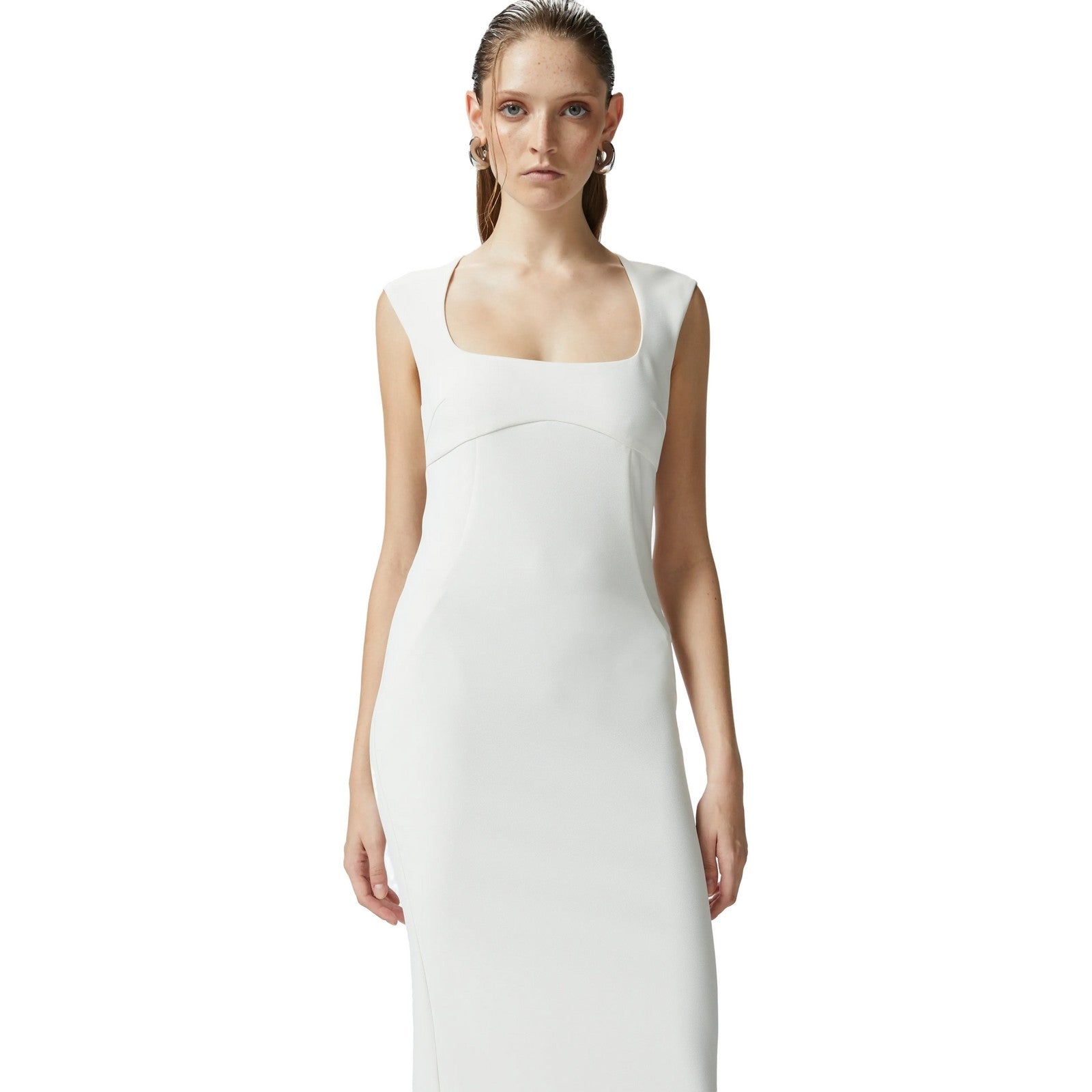 Vestiti da sera e cerimonia Donna Pinko - Valensole Abito Crepe Stretch - Bianco