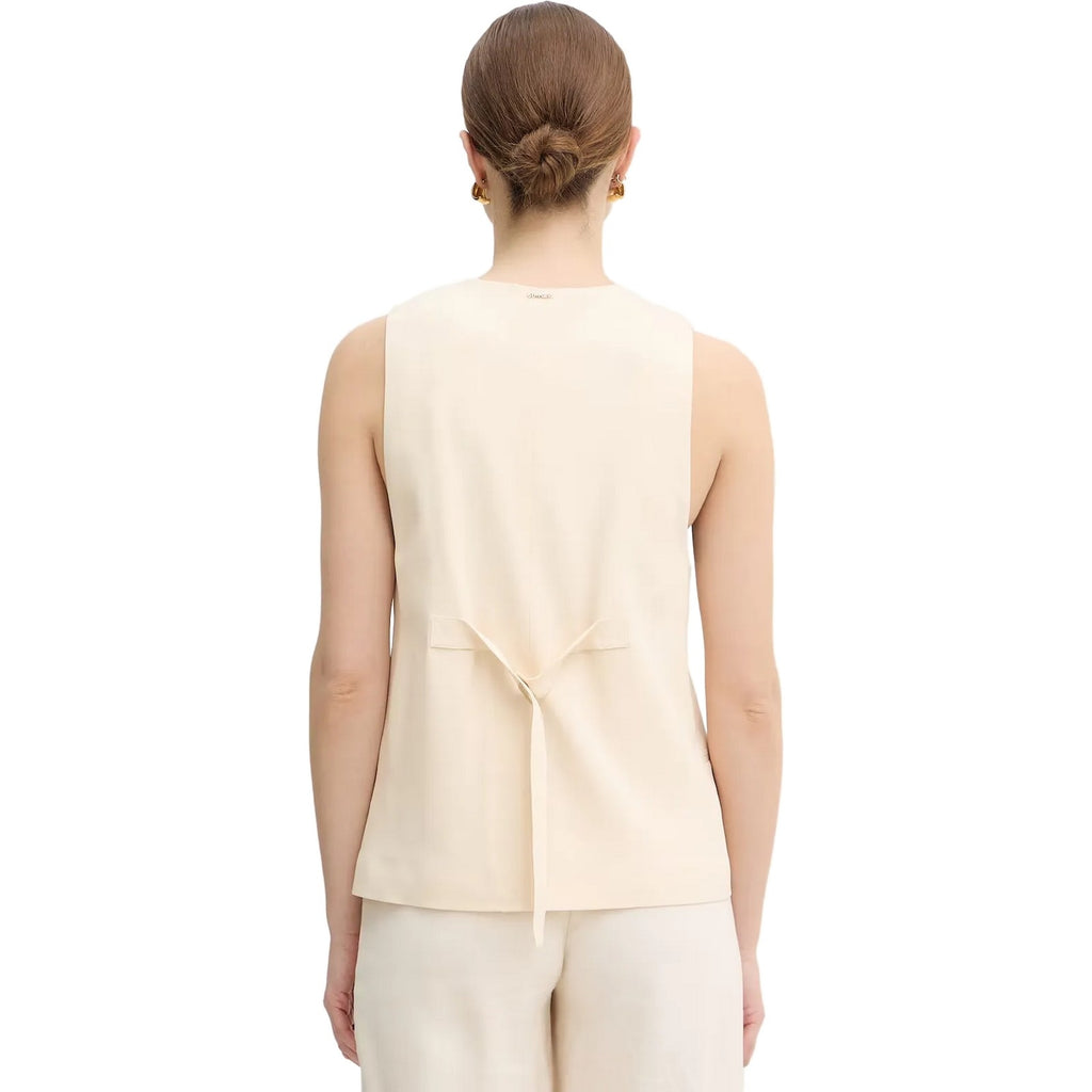 Gilet Donna Twinset - Gilet Corto - Beige-Gianni Foti