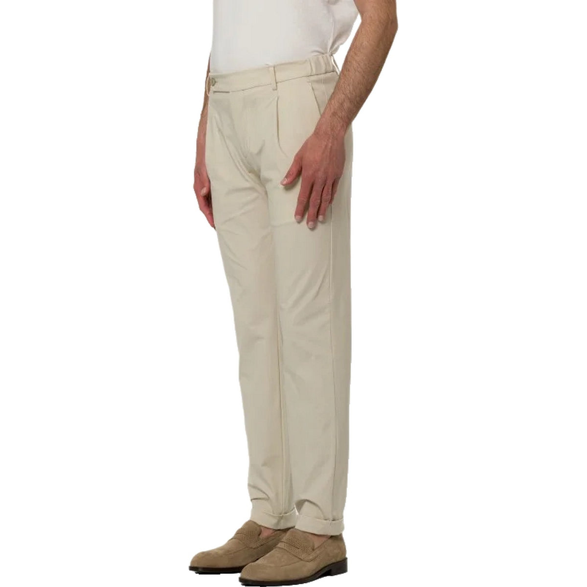 Pantaloni Uomo Berwich - Pantalone morello elix - Beige-Gianni Foti