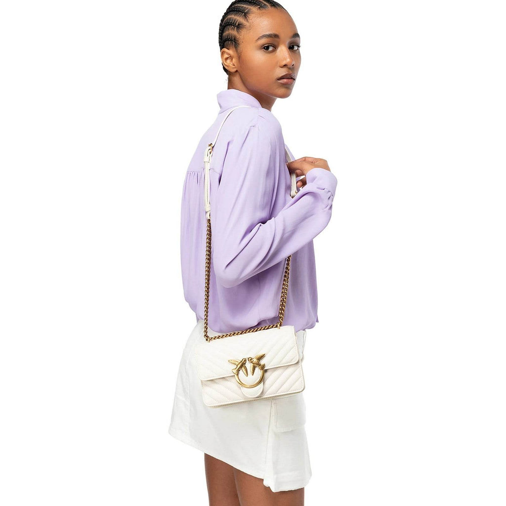 Borse a mano Donna Pinko - Love One Mini Dc Sheep Nappa C - Bianco
