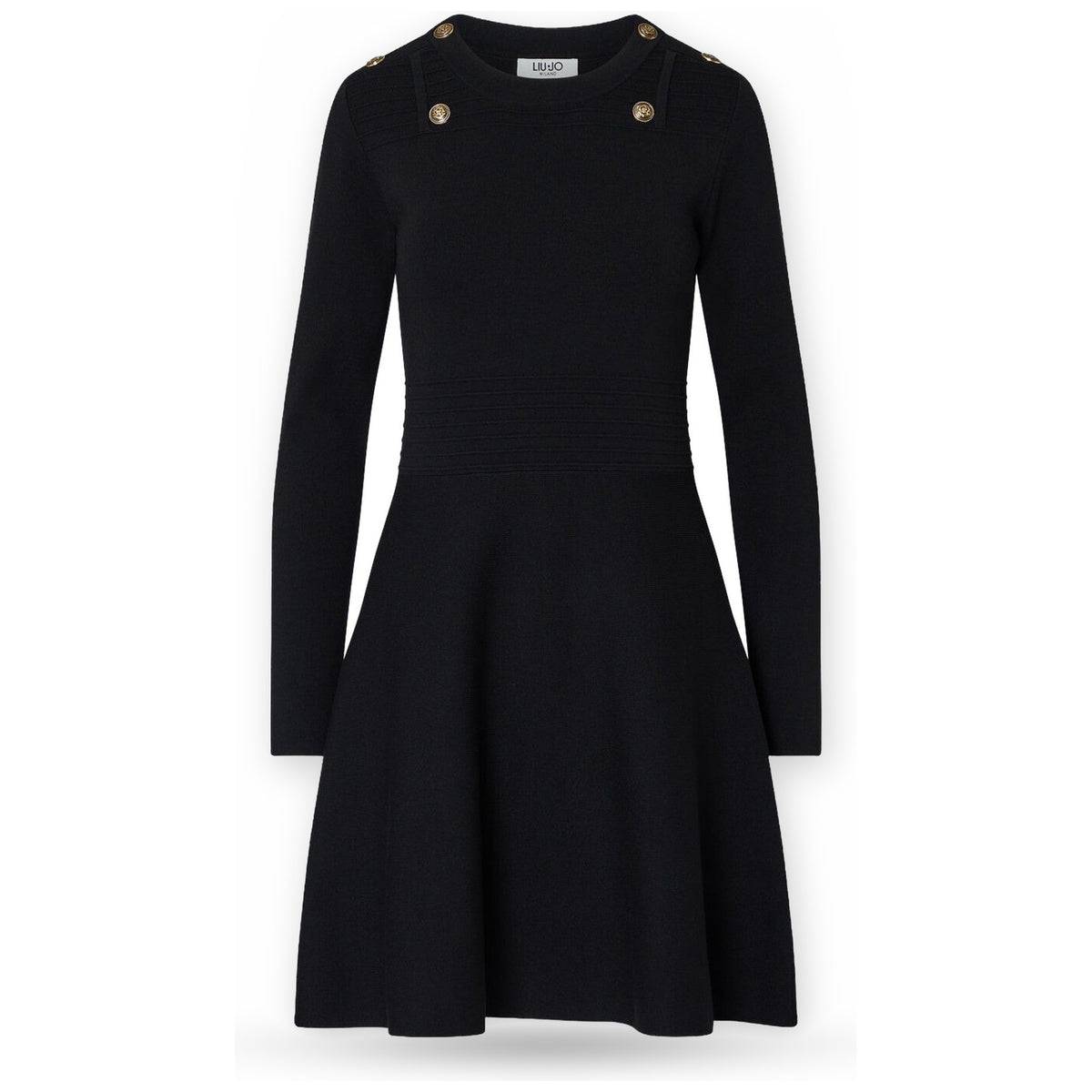 Vestiti casual Donna Liu Jo - Ecs Abito Maglia Fit&Flair - Nero