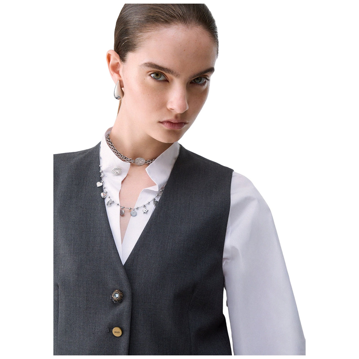 Gilet Donna Liu Jo - Gilet Flanella - Grigio