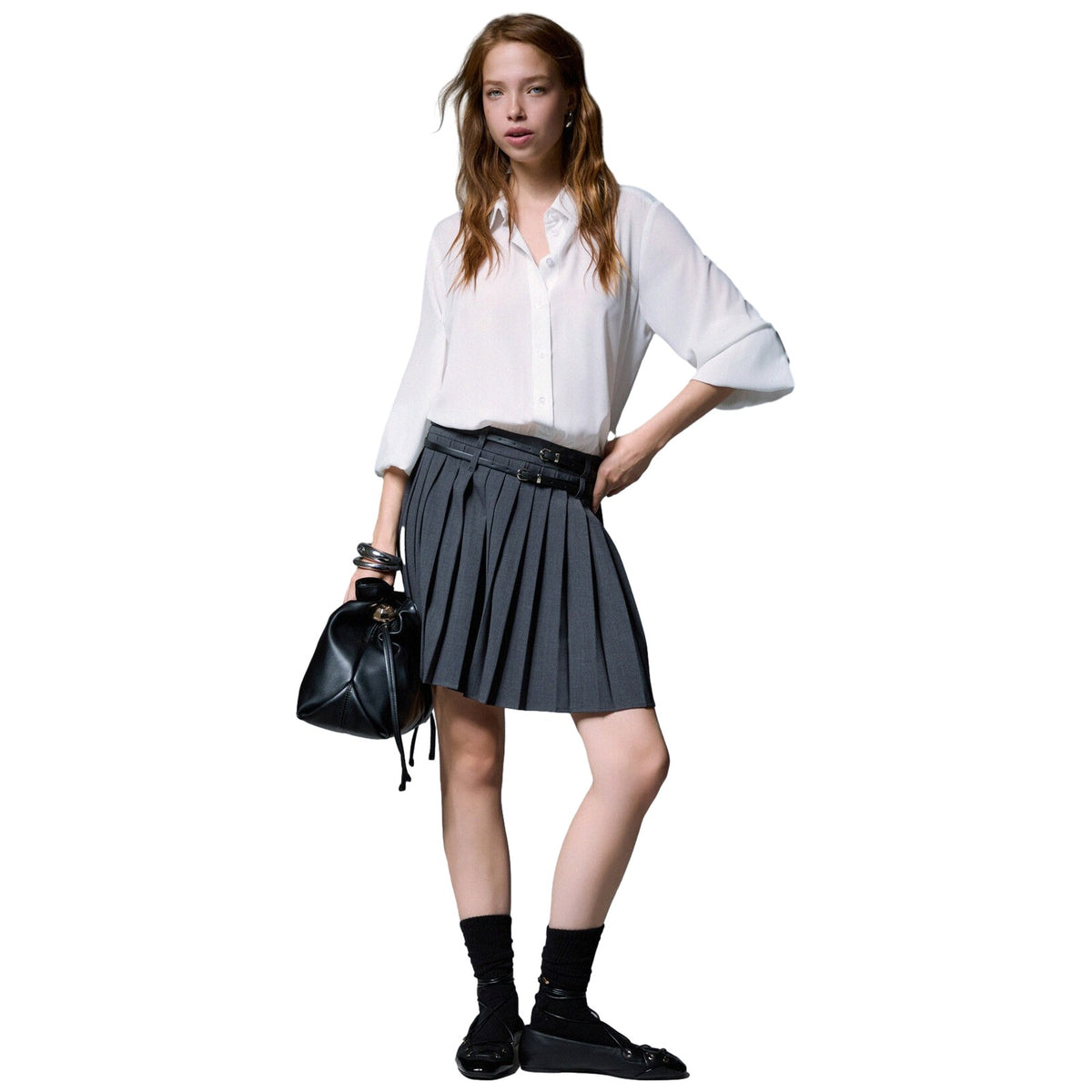 Vestiti casual Donna Liu Jo - Abito Corto Bimateriale - Grigio