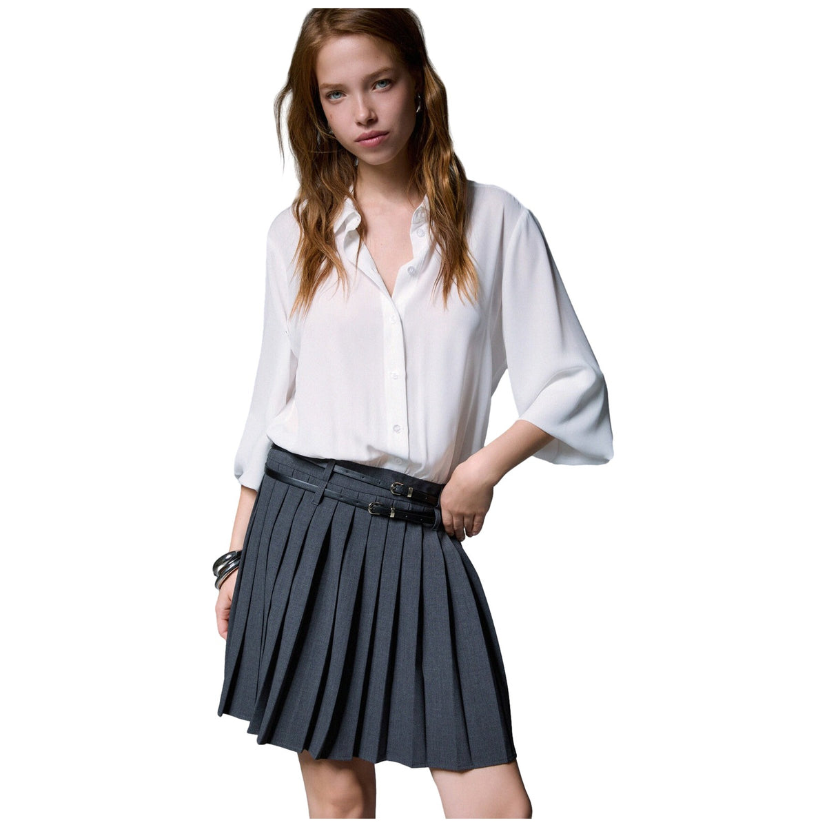Vestiti casual Donna Liu Jo - Abito Corto Bimateriale - Grigio