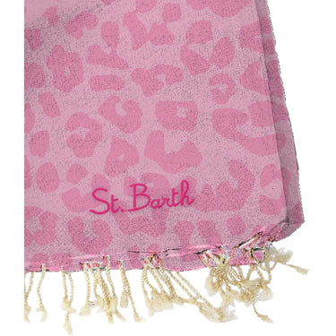 Teli mare Unisex Mc2 Saint Barth - Jacquard Beach Towel With Fringe - Rosa