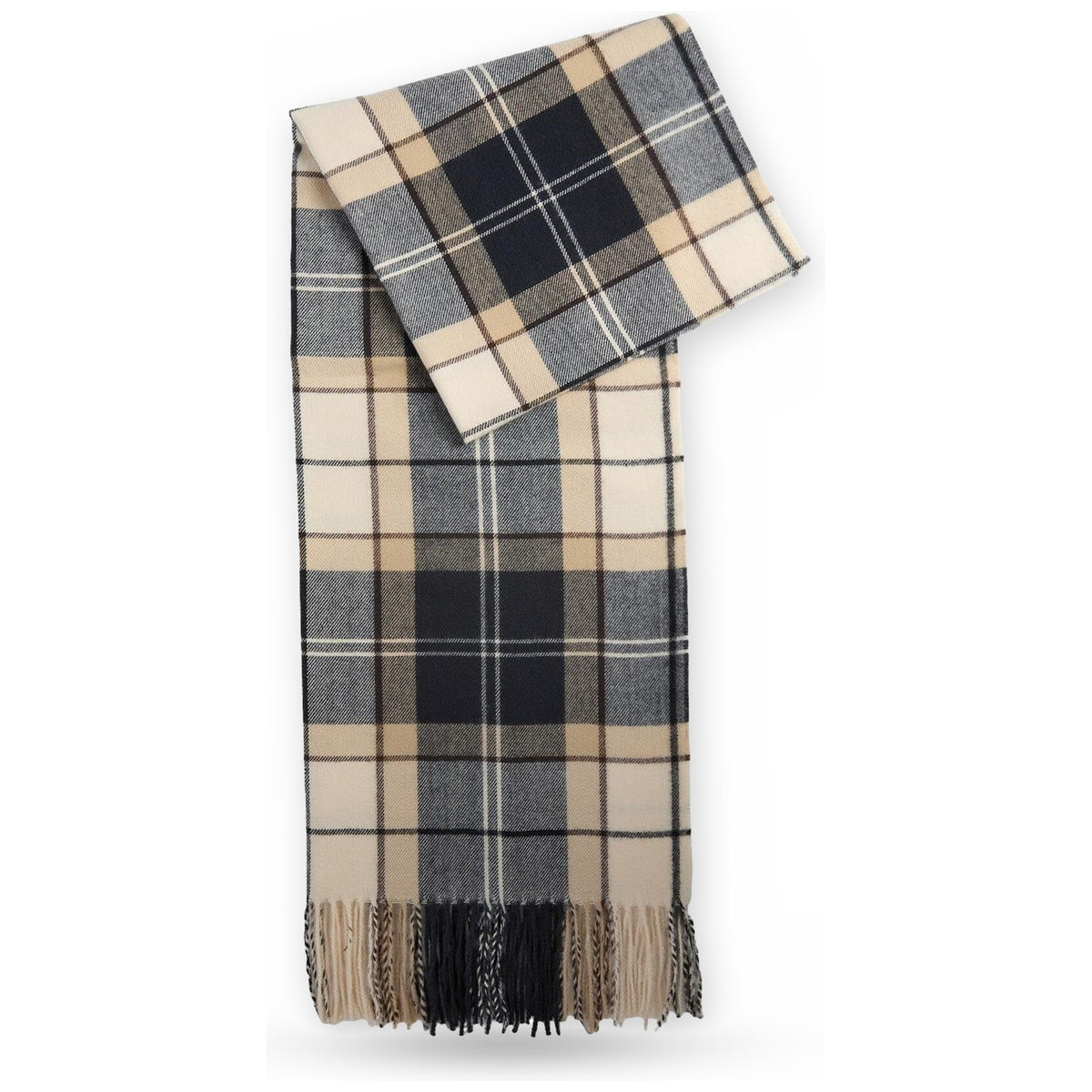 Sciarpe Donna Barbour - Stanway Tartan Wrap - Beige