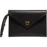 Borse a spalla Donna Pinko - Flat Purse Handle Vitello Seta - Nero