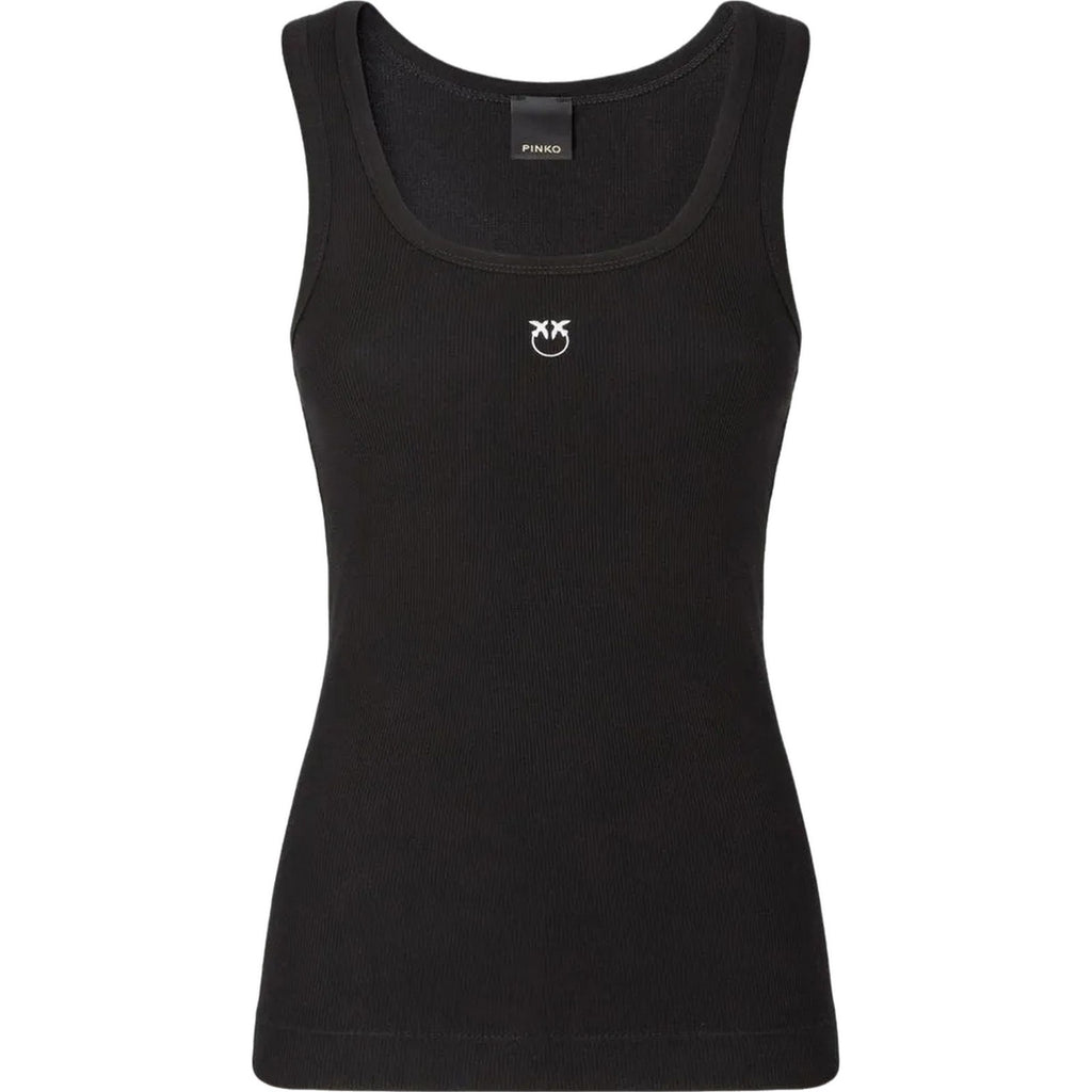 Canotte e top Donna Pinko - Calcolatore Canottiera Costina - Nero