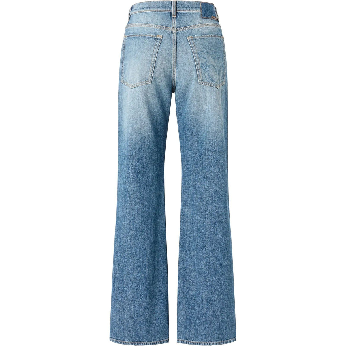 Pantaloni Donna Pinko - Wanda Wide Leg Medium Wave Den - Blu
