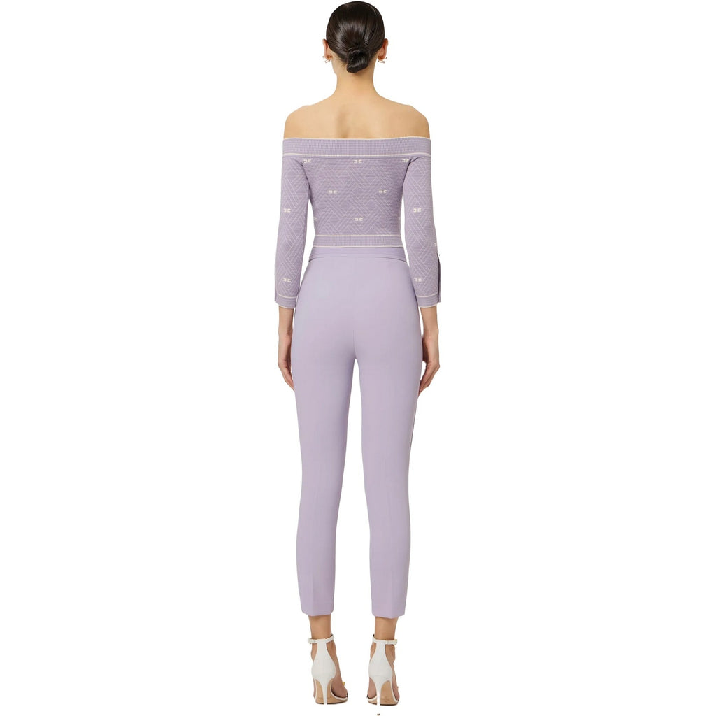 Pantaloni Donna Elisabetta Franchi - Pantalone - Lilla-Gianni Foti