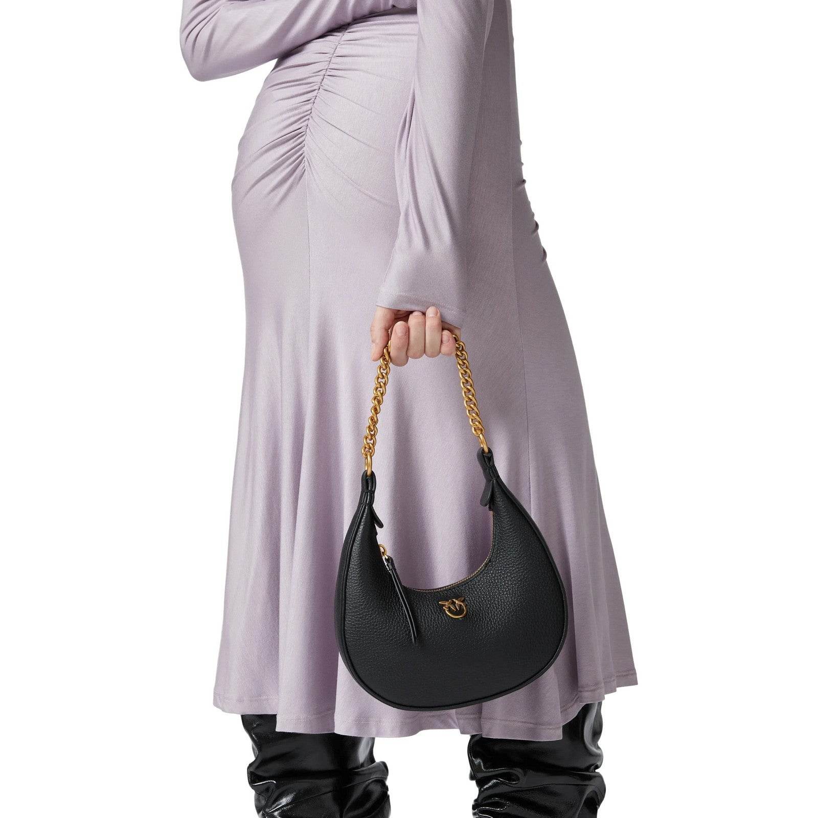 Borse a mano Donna Pinko - Brioche Hobo Mini Pelle Bottal - Nero