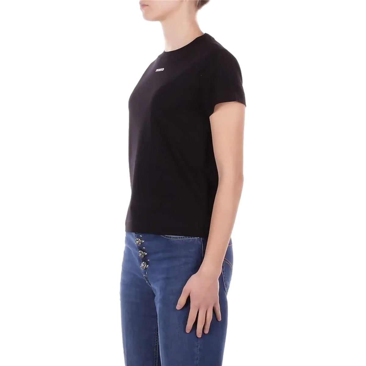 T-shirt Donna Pinko - Basico T-Shirt Jersey Logo Sta - Nero