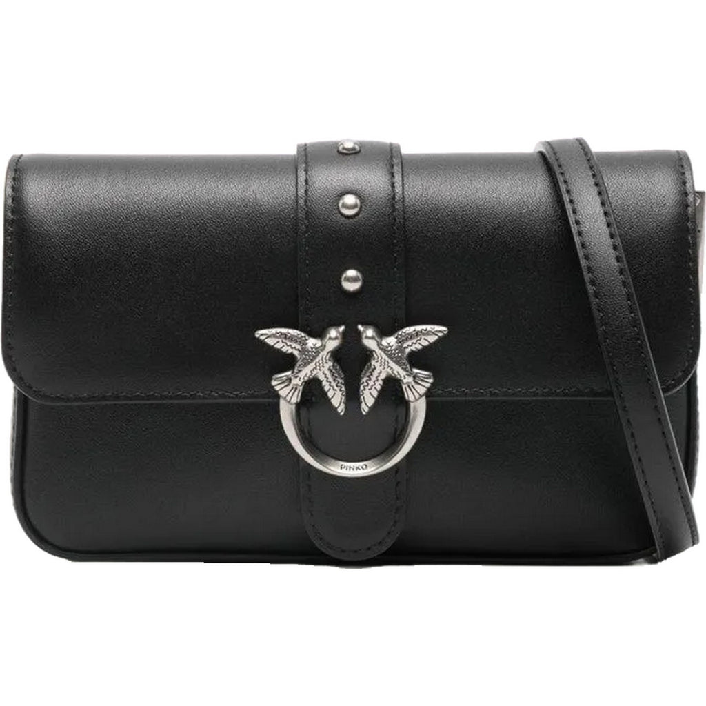 Borse a spalla Donna Pinko - Love One Slouchy Baby Vitello - Nero